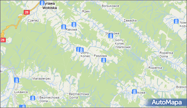 mapa Paszowa, Paszowa na mapie Targeo