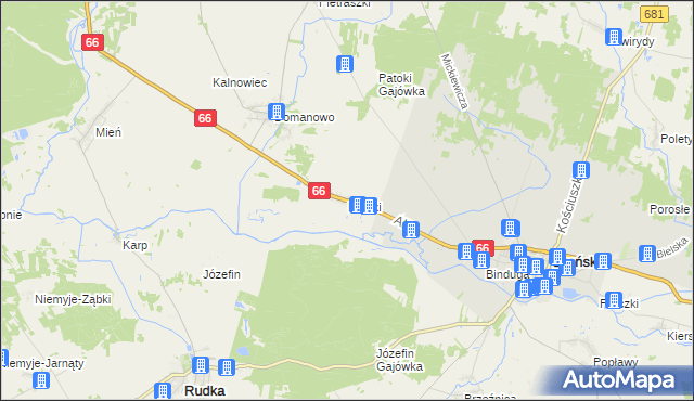 mapa Patoki gmina Brańsk, Patoki gmina Brańsk na mapie Targeo