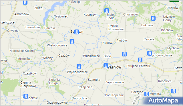 mapa Pękosławice, Pękosławice na mapie Targeo