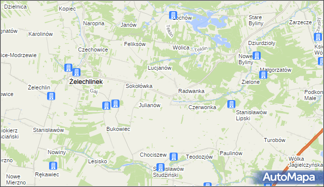mapa Petrynów, Petrynów na mapie Targeo