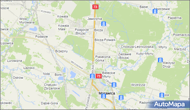 mapa Piaseczna Górka, Piaseczna Górka na mapie Targeo