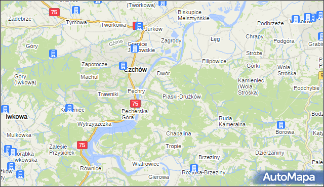 mapa Piaski-Drużków, Piaski-Drużków na mapie Targeo