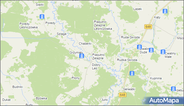 mapa Piasutno Żelazne, Piasutno Żelazne na mapie Targeo