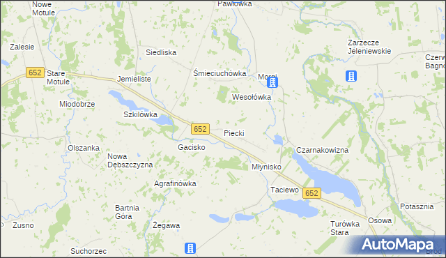 mapa Piecki gmina Filipów, Piecki gmina Filipów na mapie Targeo