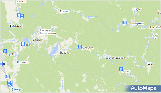 mapa Pieczyska gmina Osiek, Pieczyska gmina Osiek na mapie Targeo