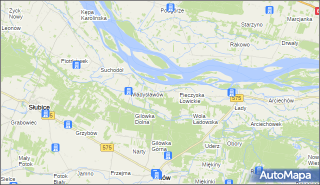 mapa Pieczyska Iłowskie, Pieczyska Iłowskie na mapie Targeo