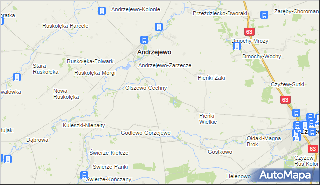 mapa Pieńki-Sobótki, Pieńki-Sobótki na mapie Targeo