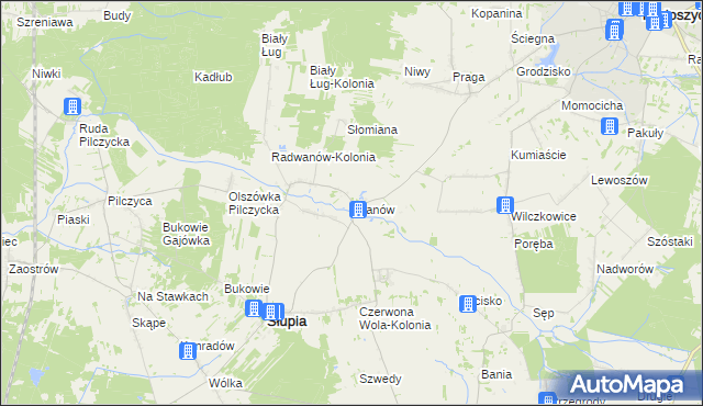 mapa Pijanów, Pijanów na mapie Targeo