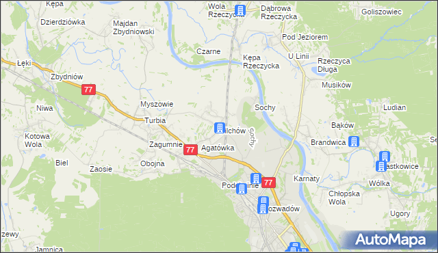 mapa Pilchów, Pilchów na mapie Targeo