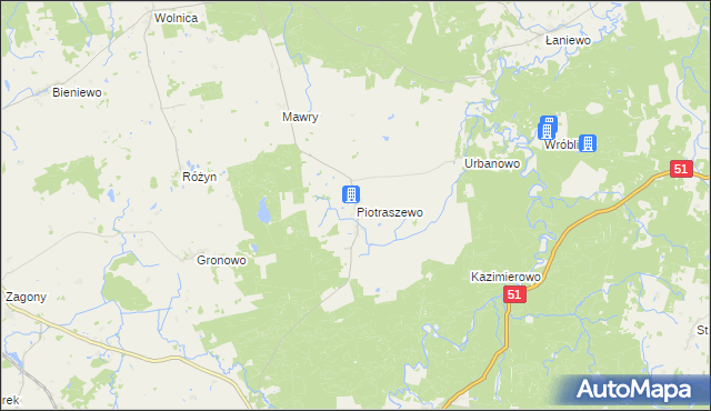 mapa Piotraszewo, Piotraszewo na mapie Targeo