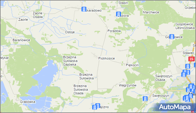 mapa Piotrkosice, Piotrkosice na mapie Targeo