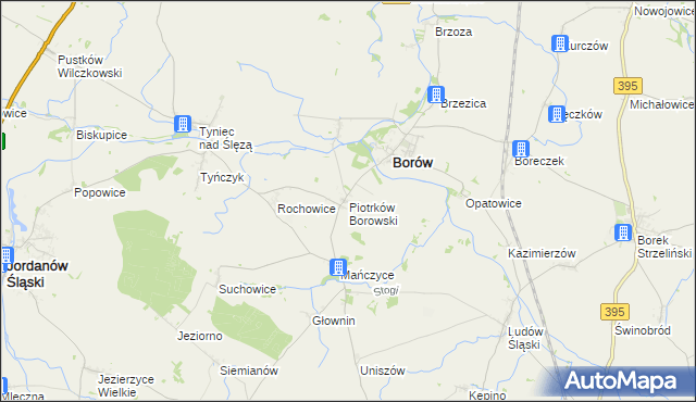 mapa Piotrków Borowski, Piotrków Borowski na mapie Targeo