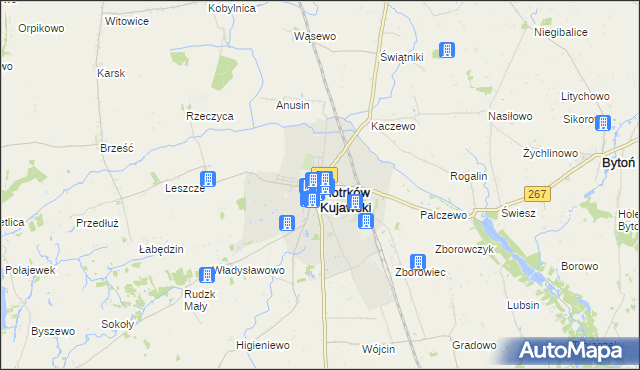 mapa Piotrków Kujawski, Piotrków Kujawski na mapie Targeo