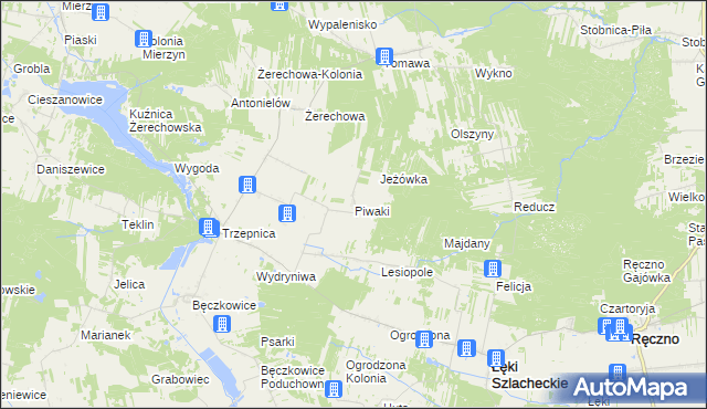 mapa Piwaki, Piwaki na mapie Targeo