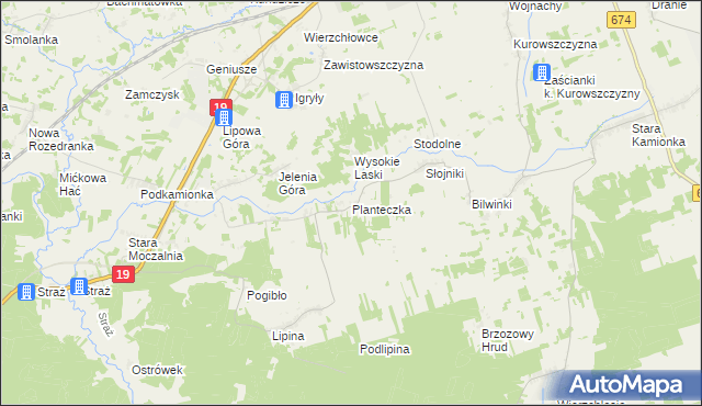 mapa Planteczka, Planteczka na mapie Targeo