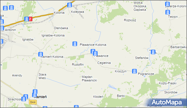 mapa Pławanice, Pławanice na mapie Targeo
