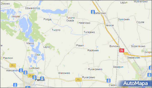 mapa Pławin gmina Inowrocław, Pławin gmina Inowrocław na mapie Targeo