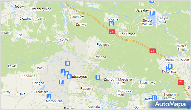mapa Plenna, Plenna na mapie Targeo