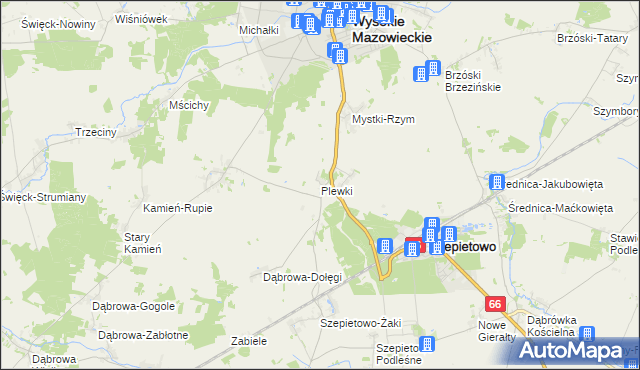 mapa Plewki gmina Szepietowo, Plewki gmina Szepietowo na mapie Targeo