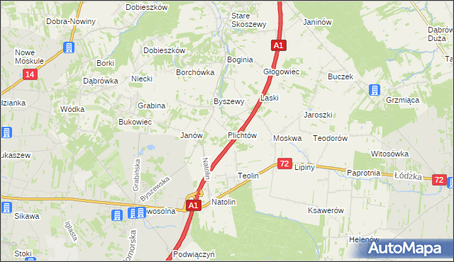 mapa Plichtów, Plichtów na mapie Targeo