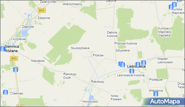 mapa Plisków, Plisków na mapie Targeo