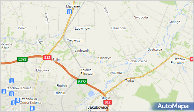 mapa Pliszczyn, Pliszczyn na mapie Targeo