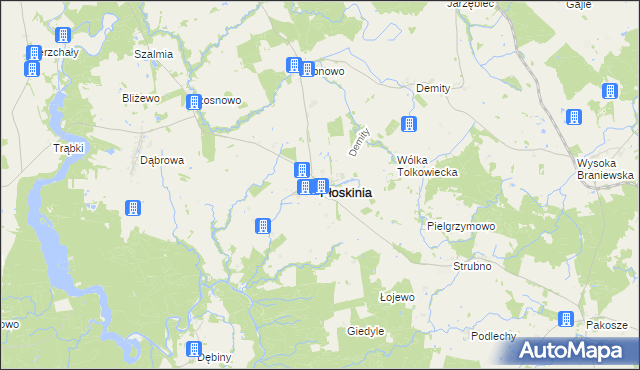 mapa Płoskinia, Płoskinia na mapie Targeo