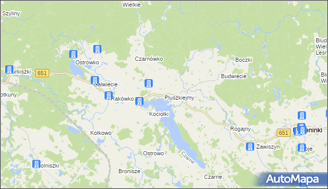 mapa Pluszkiejmy, Pluszkiejmy na mapie Targeo