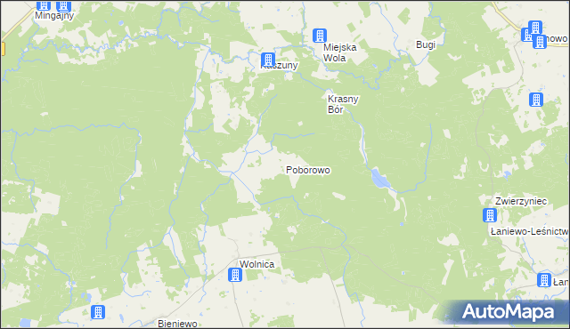 mapa Poborowo gmina Lubomino, Poborowo gmina Lubomino na mapie Targeo