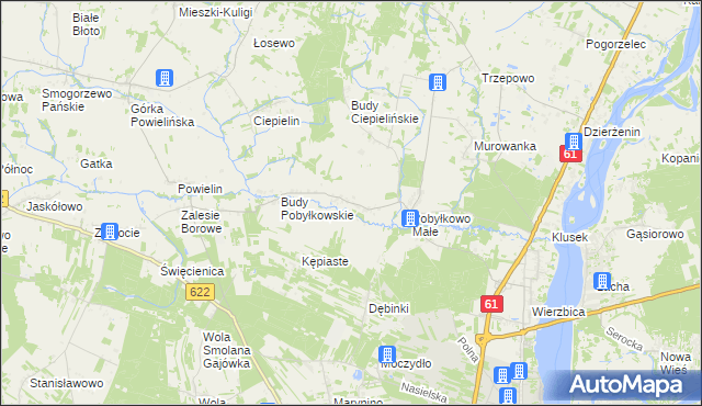 mapa Pobyłkowo Duże, Pobyłkowo Duże na mapie Targeo