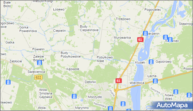 mapa Pobyłkowo Małe, Pobyłkowo Małe na mapie Targeo