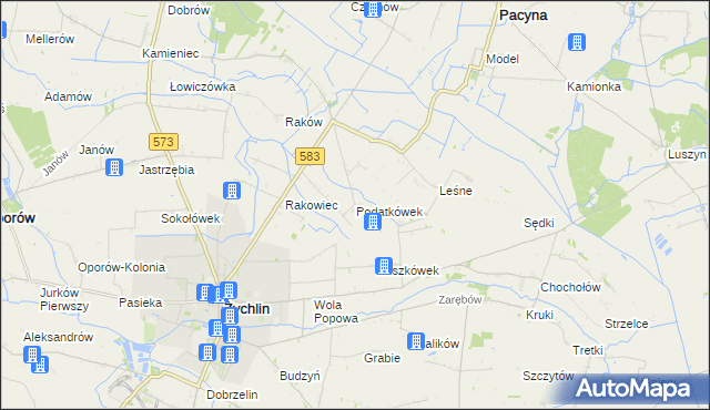 mapa Podatkówek, Podatkówek na mapie Targeo