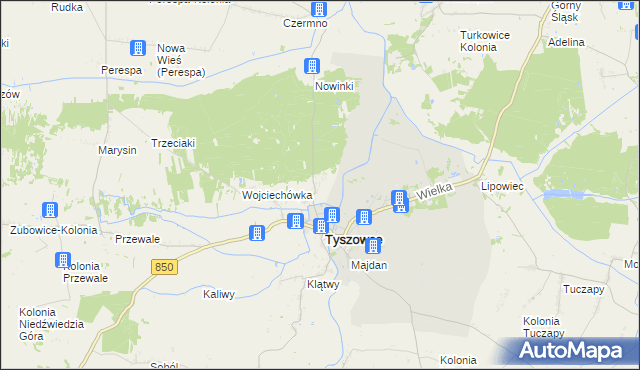 mapa Podbór gmina Tyszowce, Podbór gmina Tyszowce na mapie Targeo