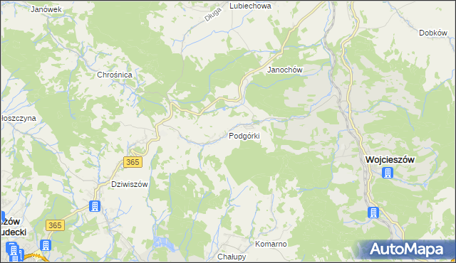 mapa Podgórki gmina Świerzawa, Podgórki gmina Świerzawa na mapie Targeo