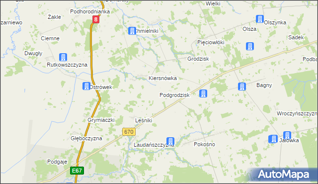 mapa Podgrodzisk, Podgrodzisk na mapie Targeo