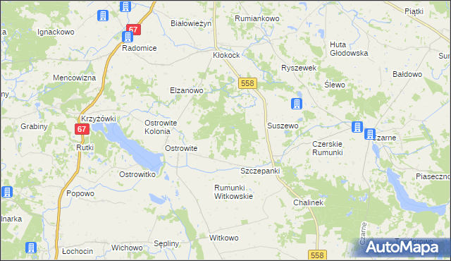 mapa Podkłokock, Podkłokock na mapie Targeo