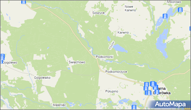 mapa Podkomorki, Podkomorki na mapie Targeo