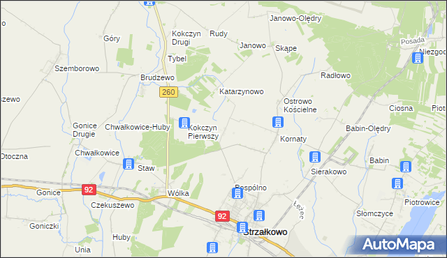 mapa Podkornaty, Podkornaty na mapie Targeo