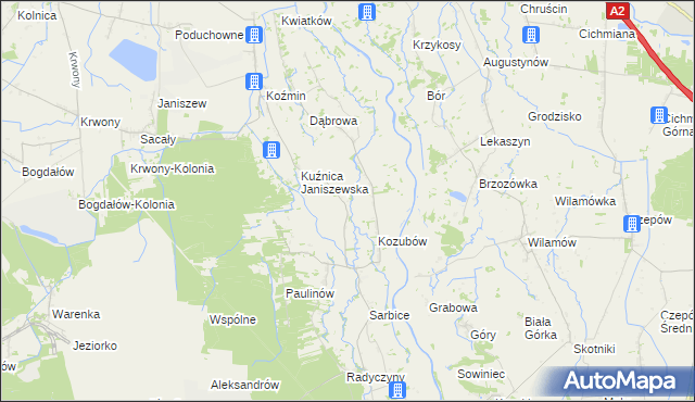 mapa Podłużyce, Podłużyce na mapie Targeo