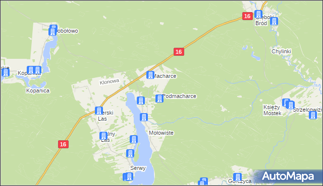 mapa Podmacharce, Podmacharce na mapie Targeo
