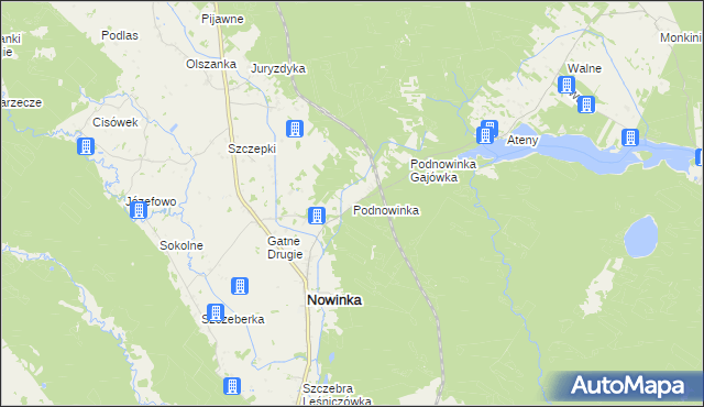 mapa Podnowinka, Podnowinka na mapie Targeo