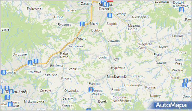 mapa Podobin, Podobin na mapie Targeo