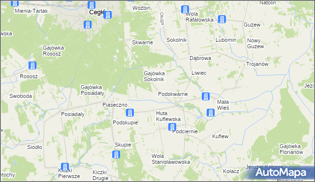 mapa Podskwarne, Podskwarne na mapie Targeo