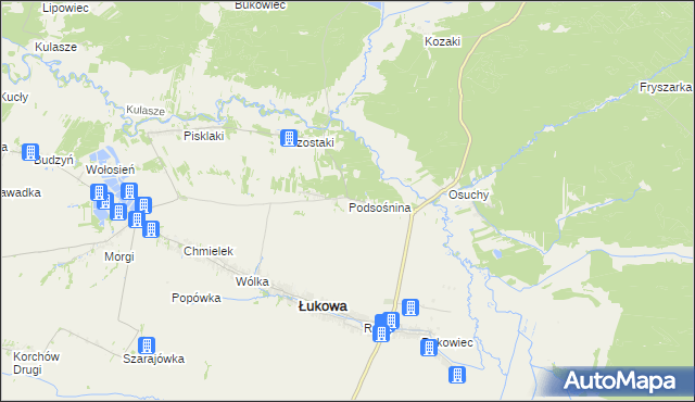 mapa Podsośnina, Podsośnina na mapie Targeo