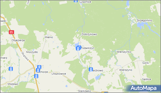 mapa Podwilczyn, Podwilczyn na mapie Targeo