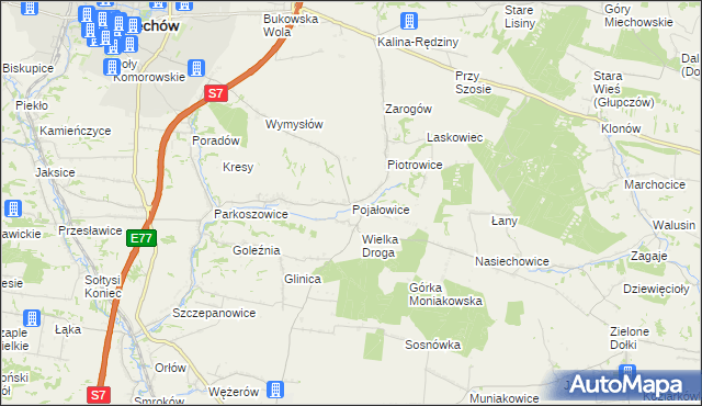 mapa Pojałowice, Pojałowice na mapie Targeo