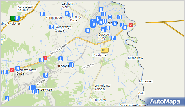 mapa Polatycze, Polatycze na mapie Targeo