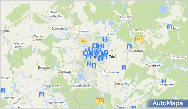mapa Połczyn-Zdrój, Połczyn-Zdrój na mapie Targeo
