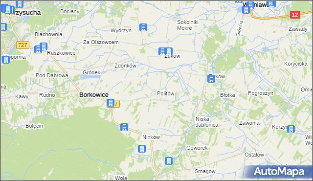mapa Politów, Politów na mapie Targeo