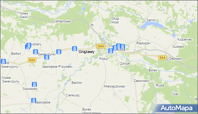 mapa Pólko gmina Górzno, Pólko gmina Górzno na mapie Targeo